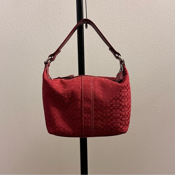 Coach Handbags - Vintage Coach Y2K Cherry Red Soho Mini Signature Sufflette Shoulder Bag F40589